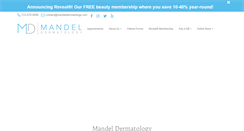 Desktop Screenshot of mandeldermatology.com